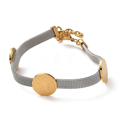 304 Stainless Steel Watch Band Chain Bracelets for Women BJEW-G770-01A-GP-1