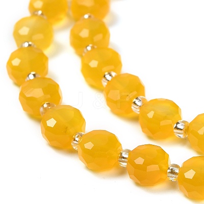 Natural Yellow Agate Beads Strands G-B153-B03-1
