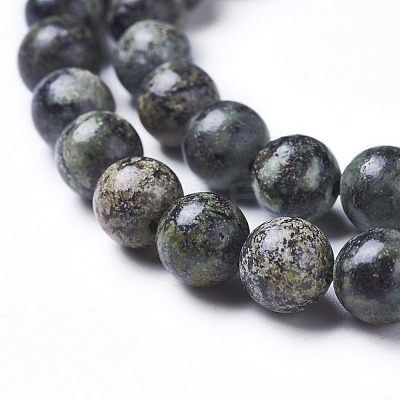 Natural African Turquoise(Jasper) Beads Strands G-D809-02-8mm-1