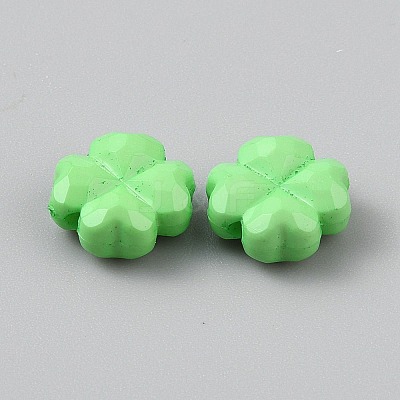 Opaque Acrylic Beads SACR-WH0011-23-1