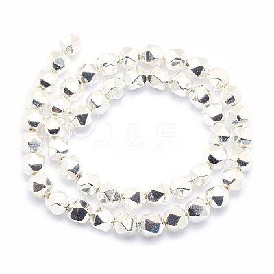 Electroplate Non-magnetic Synthetic Hematite Beads Strands G-L485-07A-S-1