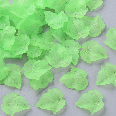 Autumn Theme Transparent Frosted Acrylic Pendants X-PAF002Y-28-1