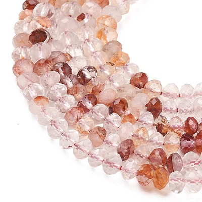 Natural Hematoid Quartz/Ferruginous Quartz Beads Strands G-Z161-C01-4x3mm-1