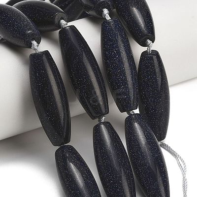 Synthetic Blue Goldstone Beads Strands G-L654-G21-01A-1