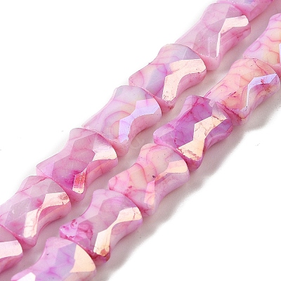 Electroplate Glass Beads Strands GLAA-D013-06E-1