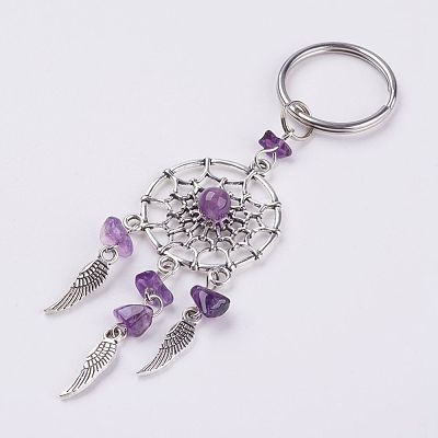 Natural Chip Amethyst Keychain X-KEYC-JKC00119-03-1