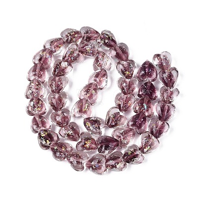 Handmade Foil Glass Beads FOIL-N029-09H-1