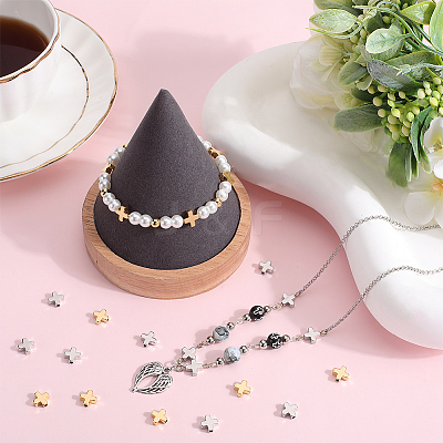 60Pcs 2 Colors Brass Beads KK-CN0002-95-1