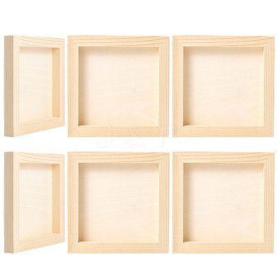 DIY Children Wood Decoration Clay Picture Frame WOOD-WH20008-07G-1