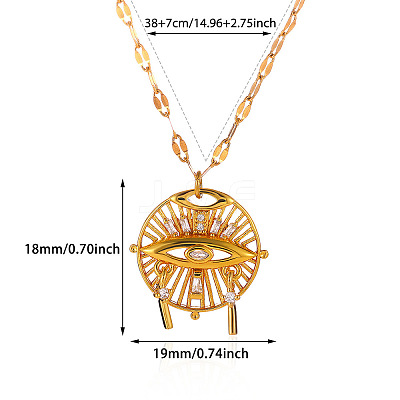 304 Stainless Steel Crystal Rhinestone Pendant Necklaces WG0BD1F-01-1