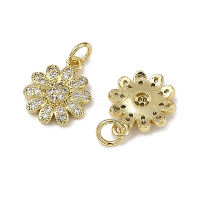 Brass Micro Pave Cubic Zirconia Pendants KK-I358-063G-I-1