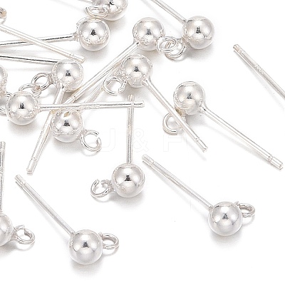 925 Sterling Silver Ear Stud Findings STER-K167-042C-S-1