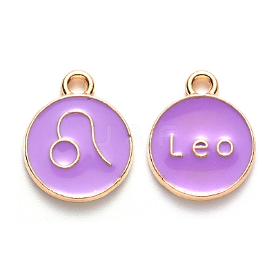 Alloy Enamel Pendants X-ENAM-S124-01A-01G-1