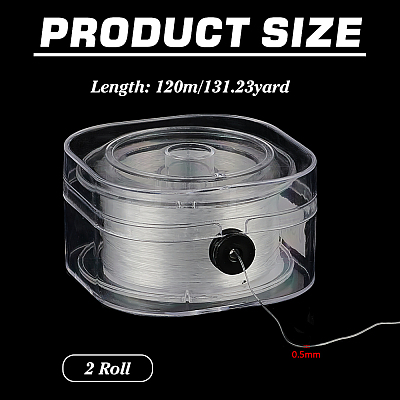 Round Elastic Crystal Thread EW-WH0022-02-1
