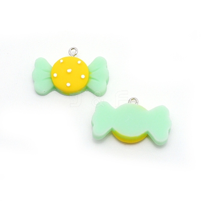 Resin Pendants RESI-WH0024-55-1