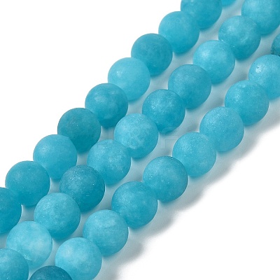 Natural Dyed White Jade Beads Strands G-M402-B01-02-1