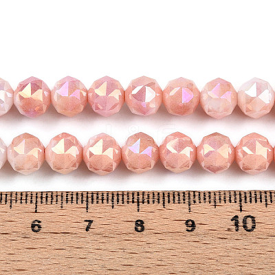 Anti-Tarnish Electroplate Glass Beads Strands X-GLAA-N010-8mm-08-1