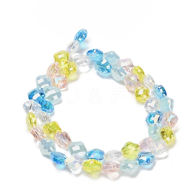 Electroplated Glass Beads Strands EGLA-P067-04A-03-1