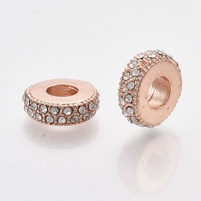 Rose Gold Plated Alloy European Beads MPDL-S067-24-1