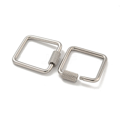 Non-Tarnish 304 Stainless Steel Screw Carabiner Lock Charms LS-STAS-C092-04A-P-1