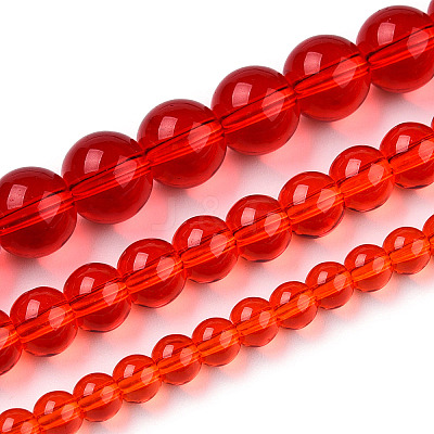 Transparent Glass Beads Strands GLAA-T032-T6mm-09-1
