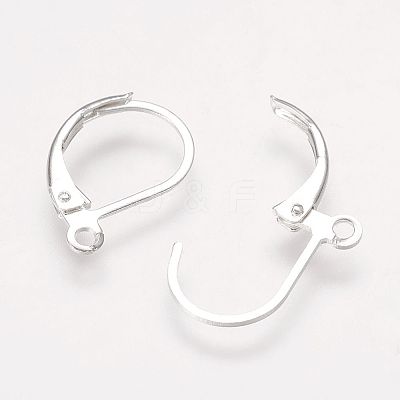 Brass Leverback Earring Findings KK-H670-S-NF-1