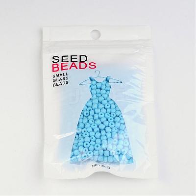 6/0 Opaque Colours Round Glass Seed Beads X-SEED-A010-4mm-43-1