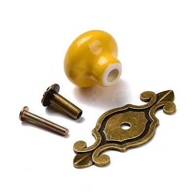 Round-shaped Porcelain Cabinet Door Knobs FIND-Z004-18D-1
