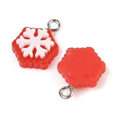 Christmas Theme Opaque Resin Pendants RESI-S08-02B-1