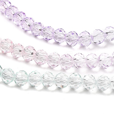 Transparent Painted Glass Beads Strands DGLA-A034-T4mm-A23-1
