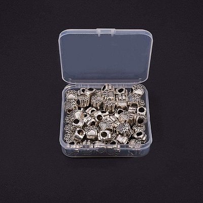 Tibetan Style Zinc Alloy European Beads PH-MPDL-R038-008AS-1