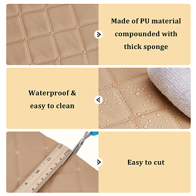 PVC Leather with Foam Fabric DIY-WH0671-391A-1
