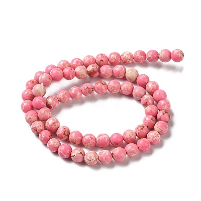 Synthetic Imperial Jasper Dyed Beads Strands G-D077-A01-01F-1