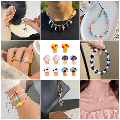 10Pcs Handmade Evil Eye Lampwork Beads LAMP-TA0001-95A-1