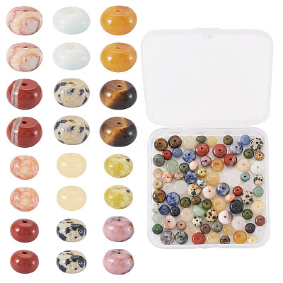 1 Strand 2 Sizes Natural Mixed Gemstone Beads Strands G-TA0003-06-1