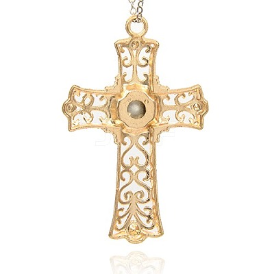 Alloy Medieval Cross Pendants ALRI-J028-01G-1