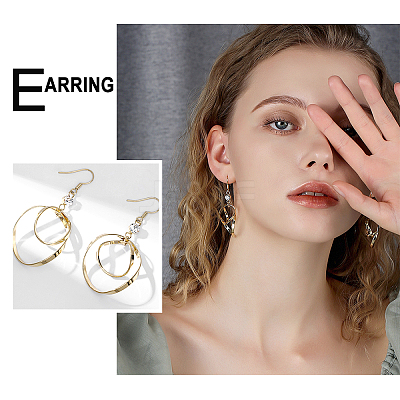 304 Stainless Steel Earring Hook Findings STAS-UN0004-72G-1