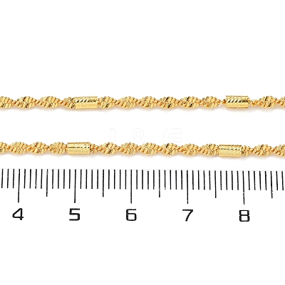 Brass Singapore Chains Necklaces for Women NJEW-D302-38G-1