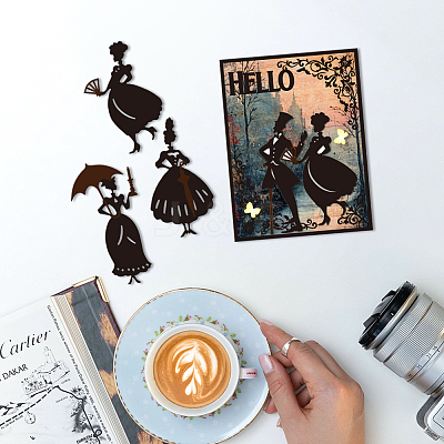 Retro Gentleman & Lady Carbon Steel Cutting Dies Stencils DIY-WH0309-3072-1