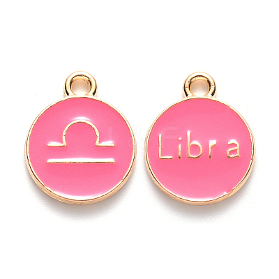 Alloy Enamel Pendants X-ENAM-S124-01B-03K-1