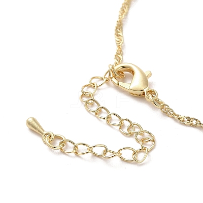 304 Stainless Steel Cross with Flower Pendant Necklaces for Women NJEW-A020-03A-G-1