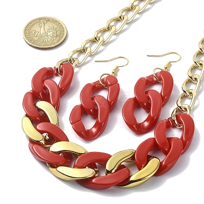 Acrylic Chains Jewelry Set SJEW-JS01288-01-1