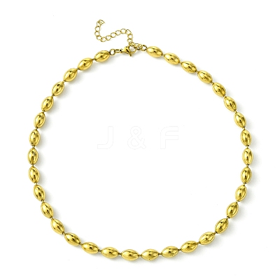 Ion Plating(IP) 304 Stainless Steel Bead Necklaces NJEW-C053-03G-1