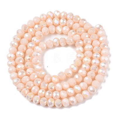 Electroplate Glass Beads Strands EGLA-A044-P4mm-B05-1