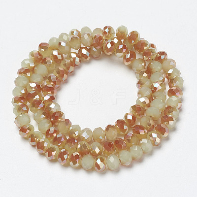 Electroplate Glass Beads Strands EGLA-A034-J6mm-J04-1