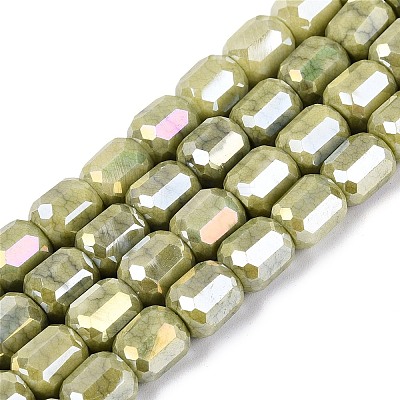 Anti-Tarnish Electroplate Glass Beads Strands EGLA-N027-03A-13-1