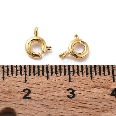 Brass Spring Ring Clasps KK-G479-01B-G-1