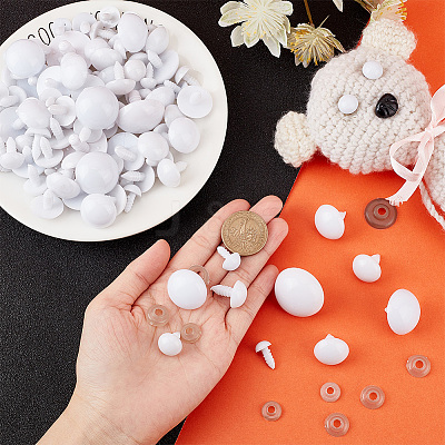 136 Sets 10 Styles Plastic Safety Eyes DIY-PH0017-94-1