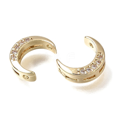 Brass Micro Pave Clear Cubic Zirconia Beads LS-CU-CBAC809-01G-1