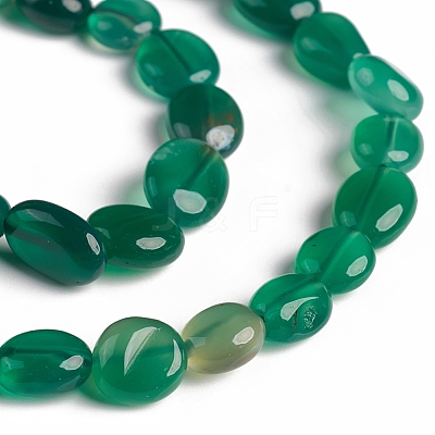 Natural Green Onyx Agate Beads Strands G-D0002-D61-1